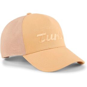 PUMA Standard Porsche Legacy Trucker Cap ، Dark Beige SS25 ، مقاس واحد