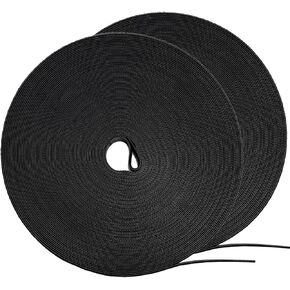 164ft 1/2 inch Fastening Cable Ties, Hitotsu Reusable Hook and Loop Straps, Self-Gripping Bundling Straps for Cord Manage,Home, Office, Electrical Cords, Black