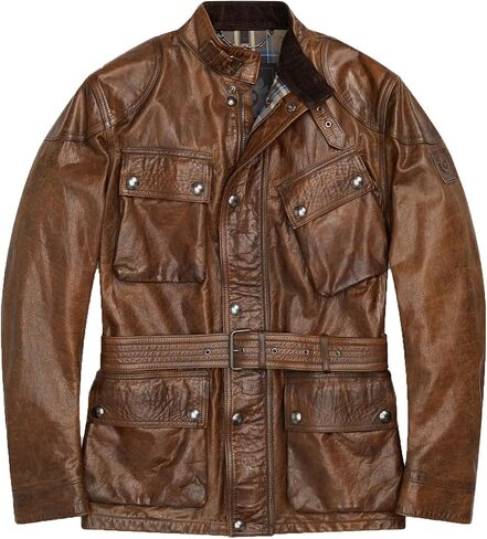 Mens Tough Long Spicy Look Genuine Lambskin Leather Jacket, Biker Jacket in Saudi Arabia