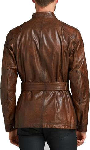 Mens Tough Long Spicy Look Genuine Lambskin Leather Jacket, Biker Jacket in Saudi Arabia