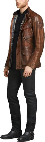 Mens Tough Long Spicy Look Genuine Lambskin Leather Jacket, Biker Jacket in Saudi Arabia