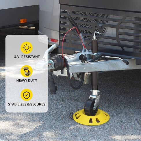 Trailer Jack Wheel Dock, Tongue Jack Wheel Chock for Trailer Boat Camper RV, Caster Stopper for Single 6'' 8'' and Dual 6'' in Saudi Arabia