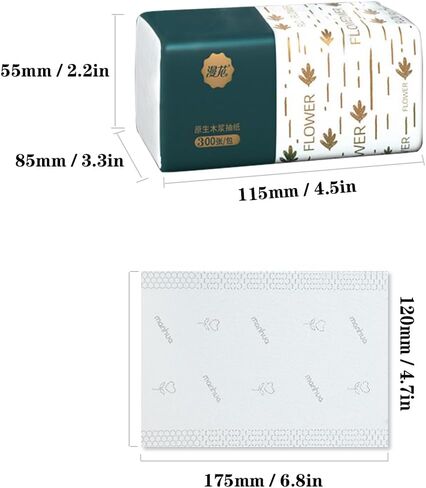 Pack of 4, Small Facial Tissue, Toilet Paper, Bag Cover, Disposable Napkin, Material Wood Pulp Fiber NOT COTTON, White Facial Paper, 4-Ply, 400 Sheets per Pack in Saudi Arabia