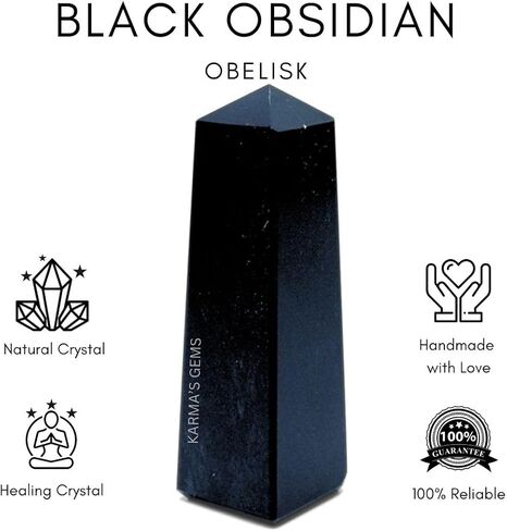 Natural Amethyst Crystal Tower - Handwork Obelisk Tower Promotes Energy & Good Health - Polished Stone Perfect for Reiki Healing - Ideal Gift for Crystal Collectors - 4 Corner (3" to 4") in Kuwait
