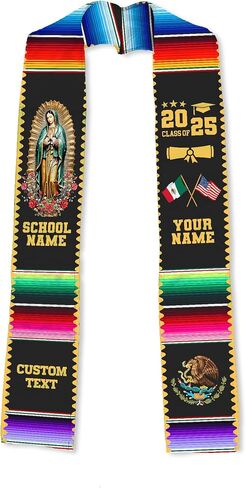 MDPrints Mexican Graduation Sash 2024, 72" Virgin of Guadalupe Graduation Stole, Class of 2024 Graduation Gift in Saudi Arabia