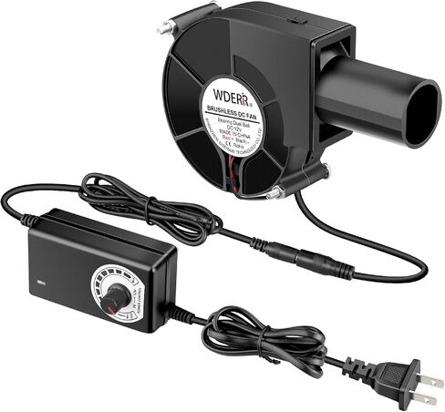 97mm x 33mm USB Centrifugal 5V Air Blower Brushless Fan with Tube for Replacement Fireplace Forge Smoker BBQ Electronic Cabinet Squirrel Cage Cooler in Saudi Arabia