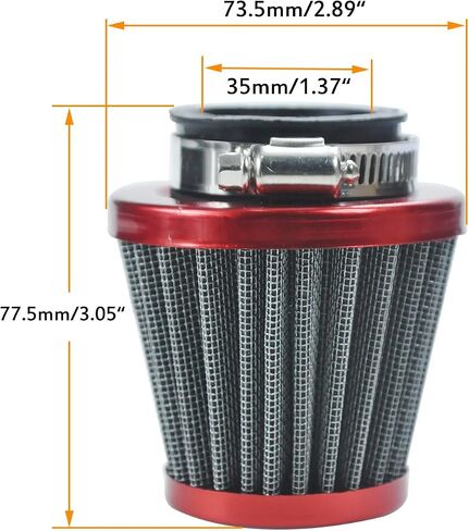 35mm Air filter Fuel Line Kit for 110cc 125cc SSR110 SSR125 TTR90 TTR110 PW80 CRF50 CRF70 XR50 XR70 KLX110 Baja DR70 Motovox MVX70 MVX110 Tao Tao DB14 Dirt Pit bike Four Wheeler Quad ATV Blue in Saudi Arabia