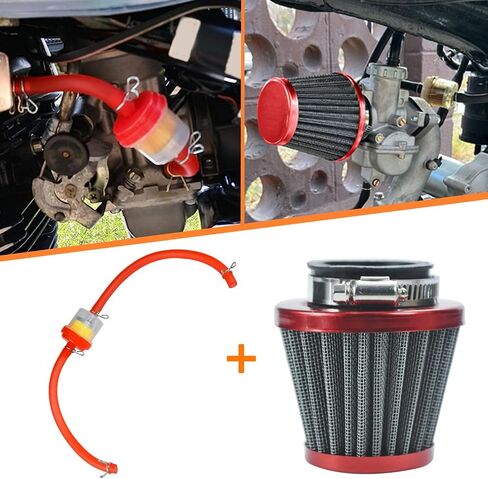 35mm Air filter Fuel Line Kit for 110cc 125cc SSR110 SSR125 TTR90 TTR110 PW80 CRF50 CRF70 XR50 XR70 KLX110 Baja DR70 Motovox MVX70 MVX110 Tao Tao DB14 Dirt Pit bike Four Wheeler Quad ATV Blue in Saudi Arabia