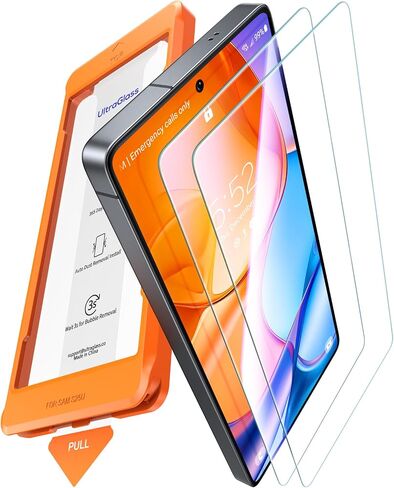 واقي شاشة UltraGlass Unbreak TOP 9H+ لهاتف Samsung Galaxy S24 Ultra [مقاوم للكسر من الدرجة العسكرية وأطول متانة] واقي شاشة S24 زجاج مقوى للغاية، عبوتين [شفاف] in Kuwait