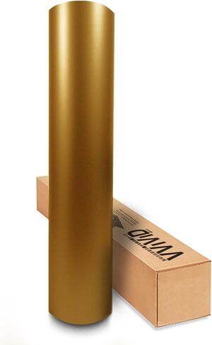 لفافة فينيل للسيارة من VViViViViViD باللون الذهبي غير اللامع مقاس 60 بوصة × 3 أقدام مع إصدار هوائي 3MIL-VViViD8 in Kuwait