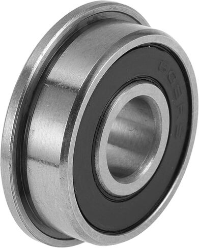 ACROPIX F608-2RS Deep Groove Ball Bearings Lubricated Bearings Double Rubber Seal 8x22x7mm Black Silver Tone - Pack of 4 in Saudi Arabia