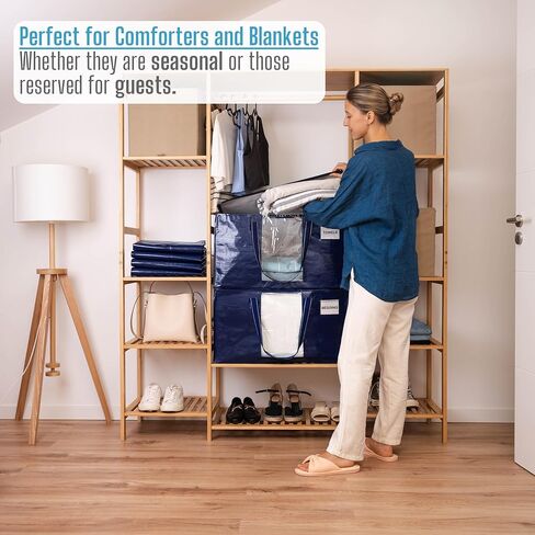 VENO 10 عبوات من الحقائب المتحركة، وأكياس تخزين اللحاف والبطانيات للخزانة، وصناديق النقل، وصناديق ذات أغطية بديلة، ومستلزمات التعبئة في السكن الجامعي، وحقيبة شديدة التحمل قابلة للطي مع نافذة (رمادي، 10 عبوات) in Kuwait