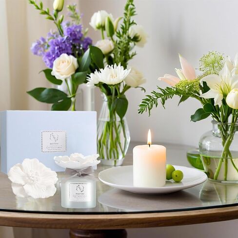 Pretty Valley Home Ceramic Diffuser Flower 120ml Gift Box - Marine Scent in Saudi Arabia