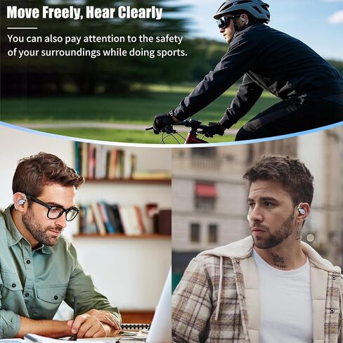 Open Ear Earbuds True Wireless Earbuds,Up to 32H Playtime,Bluetooth 5.4,Open ear headphones Ultra Comfort,Ergonomic Ear Hook,Touch Control,IPX4 Waterproof,15*11mm Oval-shaped Speakers,Over Ear Earbuds in Saudi Arabia