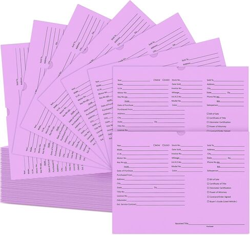 120 Pcs Vehicle Dealer Jackets for Car Sales Colored Printed Deal Envelopes Dealership Supplies File Jackets Automotive Folders for Car Dealerships, 9 x 12 Inch,32lb(Baby Blue) in Saudi Arabia