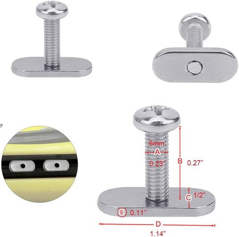 M6x20 Boat Rail Track Mount Rail Mounting Accessories Stainless Steel for Kayak Canoe 4 Pack in Saudi Arabia
