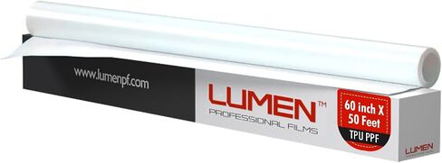 Lumen Clear Vinyl Wrap Paint Protection Film (PPF) For Cars | 60" x 50' | Top Coated Clear Vinyl Hybrid Protective Film For Cars | Scratch & Stain Resistant, Self-Healing, UV Protection, Universal Fit in Saudi Arabia