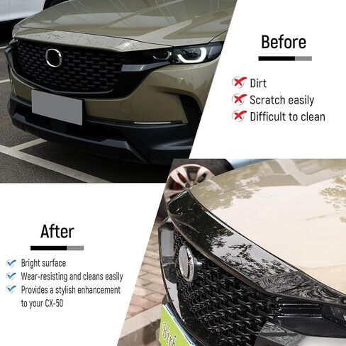 for Mazda CX50 2023 2024 Hood Air Deflector, Carbon Fiber Low Profile Front Hood Bonnet Cover Trim, Hood Protector Bug & Hood Shields, Exterior Bumper Guard Accessories for Mazda CX-50 CX 50 in Saudi Arabia