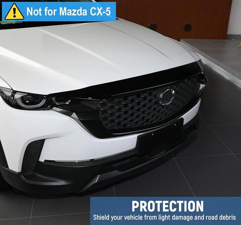 for Mazda CX50 2023 2024 Hood Air Deflector, Carbon Fiber Low Profile Front Hood Bonnet Cover Trim, Hood Protector Bug & Hood Shields, Exterior Bumper Guard Accessories for Mazda CX-50 CX 50 in Saudi Arabia