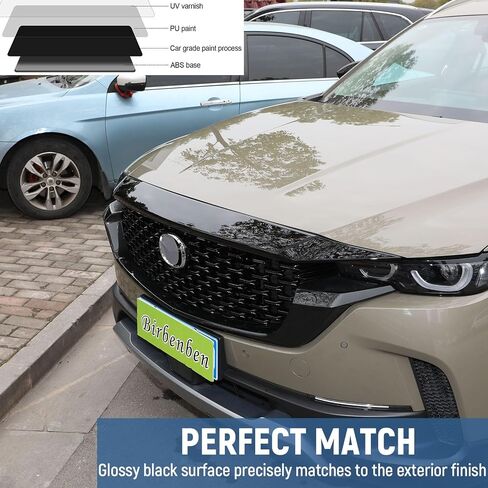 for Mazda CX50 2023 2024 Hood Air Deflector, Carbon Fiber Low Profile Front Hood Bonnet Cover Trim, Hood Protector Bug & Hood Shields, Exterior Bumper Guard Accessories for Mazda CX-50 CX 50 in Saudi Arabia