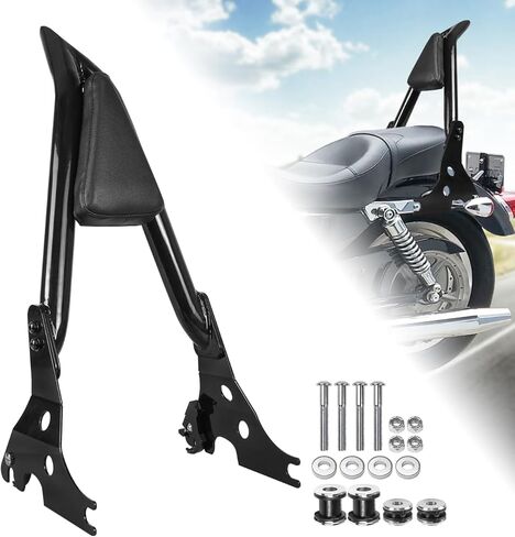 AUFER Motorcycle Detachable Rear Passenger Backrest Sissy bar With Luggage Rack And Rotary Docking Latches Clips Compatible With For 2004-2023 Sportster XL 883 1200 in Kuwait