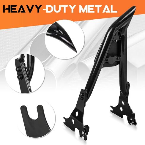 AUFER Motorcycle Detachable Rear Passenger Backrest Sissy bar With Luggage Rack And Rotary Docking Latches Clips Compatible With For 2004-2023 Sportster XL 883 1200 in Kuwait