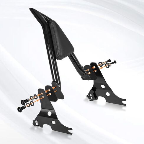 AUFER Motorcycle Detachable Rear Passenger Backrest Sissy bar With Luggage Rack And Rotary Docking Latches Clips Compatible With For 2004-2023 Sportster XL 883 1200 in Kuwait