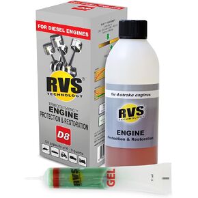 D8 RVS Technology engine treatment. For Diesel engines with an oil capacity up to 9 quarts. Restore and protect your engine, save fuel, increase power. Safe for all engines.