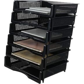 6-Tier Stackable Paper Tray, Letter Tray Office Paper Organizer