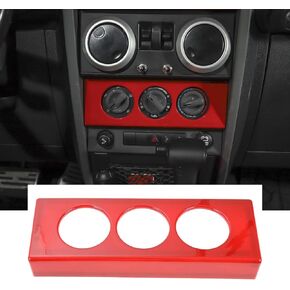 RT-TCZ for Wrangler JK AC Control Panel Trim Cover Carbon Fiber for Jeep Wrangler JK JKU 2007-2010 Carbon Fiber Interior Accessories
