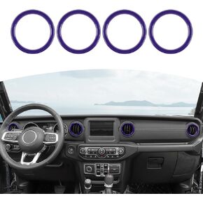 RT-TCZ for Wrangler JL Dash Air Vents Cover Trim Stickers Baby Blue for Jeep Wrangler JL JLU Gladiator JT 2018-2023 Baby Blue Interior Accessories 4pcs