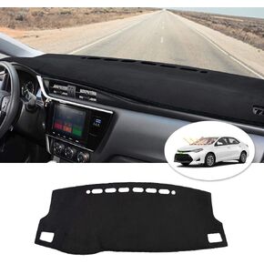 Cartist Dashboard Cover Mat for 2014-2018 Toyota Corolla Accessories Dash Cover Flannel Dash Mat Sunshade Glare UV Rays Protector