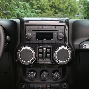 RT-TCZ for Jeep JK Center Console Dashboard Cover Trim Black for Jeep Wrangler JK JKU 2011-2017 Black Interior Accessories