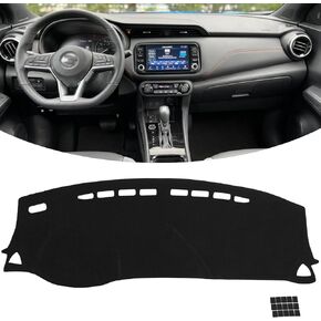 KEYOOG Dashboard Cover Dash Mat Fit for Ni-ssan Rogue 2023-2021 (Not fit Rogue Sport,Without HUD Models),Car Dash Board Mat Anti-Glare Carpet,Non-Slip Pad Sunshield Protector (Black)