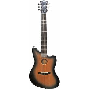 6 String IJC-300 Hollow Body Semi Acoustic Guitar, Natural, Right