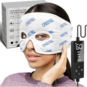 قناع تخفيف ضغط الجيوب الأنفية الساخن من كريتريل، وسادة تدفئة الجيوب الأنفية للوجه، قناع الصداع النصفي لتخفيف الصداع in Kuwait