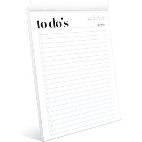 To Do List Notepad A5 Size (8.3"X5.8") Daily To Do List Planner, Productivity Planner, Stylish Design, Quality Thick Paper, Hardcover, Undated, Ruled Pages, Checkboxes, Deadline Column, Date Section.