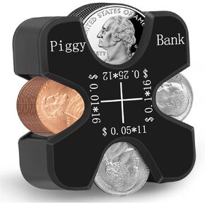 Coin Holder for Car, Portable Coin Change Organizer Coin Dispenser Case Coin Holder for Collectors Universal Coin Storage Coin Holder for Car, Purse, Wallet