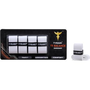 عبوة من 4 قطع من Ty Balance Overgrip - امتصاص متوازن للغاية، متين للغاية، فائق النعومة، قبضة ممتازة للتنس، كرة المخلل، كرة الريشة، المجداف، الاسكواش ومقابض المضارب الأخرى
