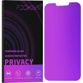 Compatible for iPhone 12/iPhone 12 Pro Privacy Screen Protector 6.1 Inch, Purple Gradient Colorful Anti Spy Anti Blue Light HD Screen Protector Tempered Glass Easy Installation
