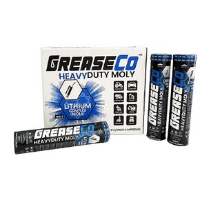 Moly Grease | Axle | Ball and Joint | 5th Wheel | 3% Molybdenum | Automotive | Tractor | CV Joint | Spline | Lithium EP Cartridges | 10 Pack of Tubes | Grease for Grease Gun | NLGI 2 | HeavyDuty Moly