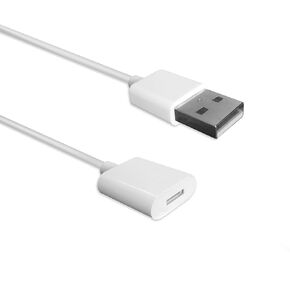 TechMatte Charging Adapter Electronic Cable Compatible with Apple Pencil 1st Generation, Male to Female Flexible Connector, Laptop (White-5 Feet)
