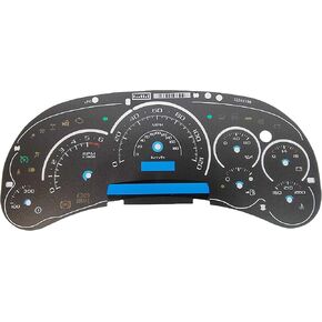 تراكب الوجه بمقياس أسود مخصص من Tanin Auto Electronix | يناسب 2003-2005 كاديلاك إسكاليد وهامر مجموعة أدوات البنزين عداد السرعة | 7 مقاييس | تراكب فقط in Kuwait