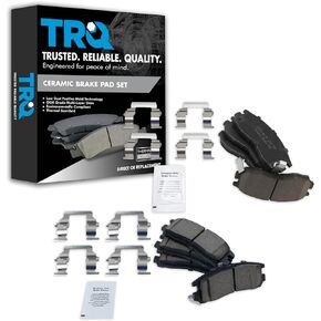 TRQ Ceramic Brake Pads Compatible with Sebring Avenger Stratus Summit Talon Eclipse Galant