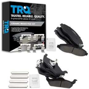 TRQ Ceramic Brake Pads Compatible with 2003-2004 Dodge Dakota