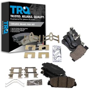 TRQ Ceramic Brake Pads Compatible with 2013-2018 Acura RDX