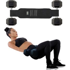 Hip Thrust Belt by SEWD – Use Any Weight to do Lunges, Glute Bridges, Dips and Booty Workouts – Easy to Set Up with Dumbbells for Hip Thrust, Reinforced Lightweight Dumbbell Belt for Home Gym