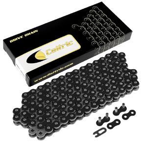 Caltric Balck 520-Pitch 120-Links Non-Oring Drive Chain Compatible with ATV/UTV/Quad/Side X Side/Motorcycle/Dirtbike/with Rivet and Clip on Master Links