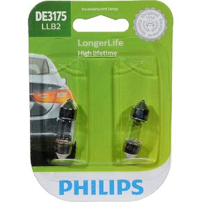 Philips Automotive Lighting DE3175 LongerLife Miniature Bulb, 2 Pack (DE3175LLB2)