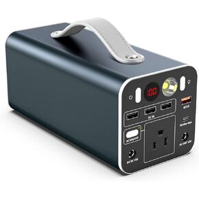 155Wh Portable Power Station, 42000mAh Laptop Power Bank with 150W AC Outlet, Dual Way 65W PD/USB-C Port, Laptop Charger Battery Backup Power Supply for Outdoor Camping Home Emergency Outage